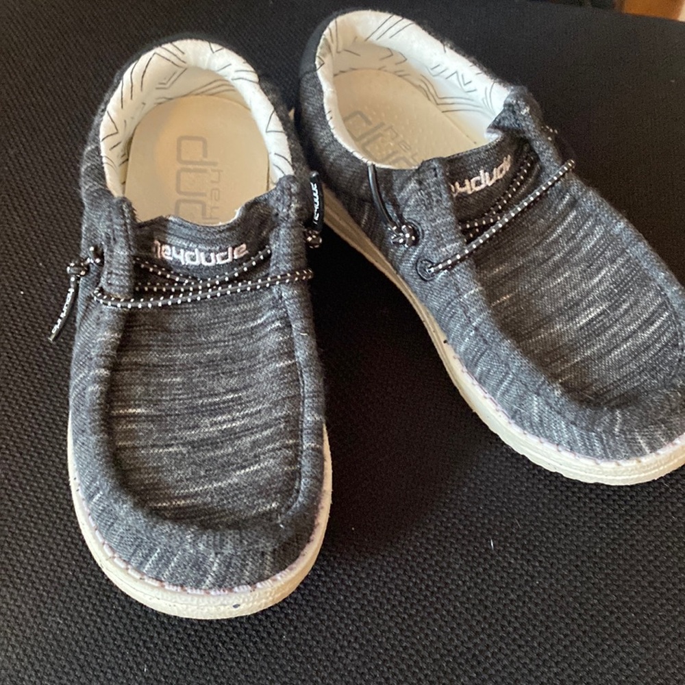 Hey Dude, Toddler size 10, worn 2x’s.